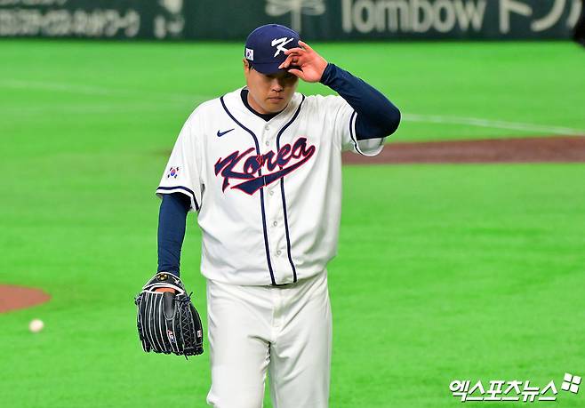 아! 류현진, '6211일 만의 도쿄돔 등판' 호투했는데…대만전 3이닝 3피안타 2K 1실점→솔로포 일격 아쉽네 [도쿄:라이브]