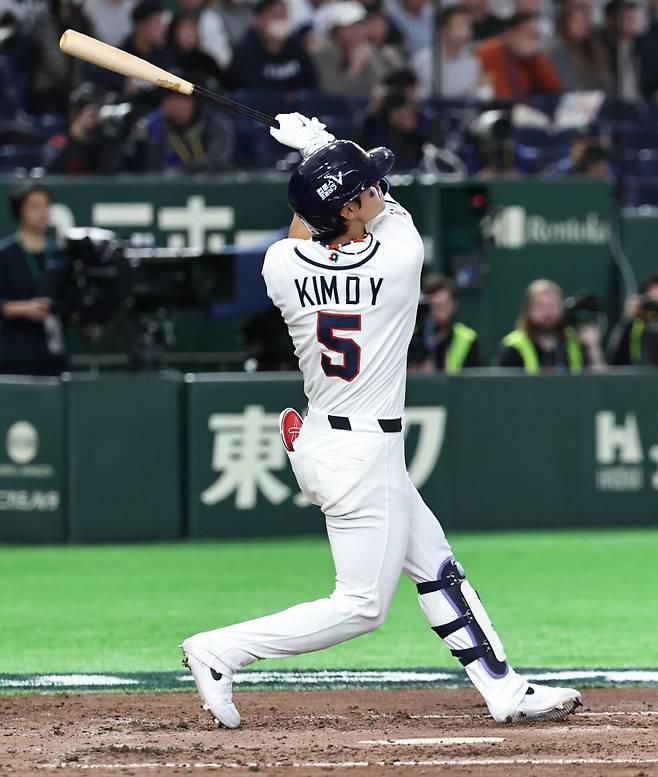 대만에 홈런→홈런 맞아도 괜찮다…한국엔 김도영이 있으니까, 역전 투런포 대폭발