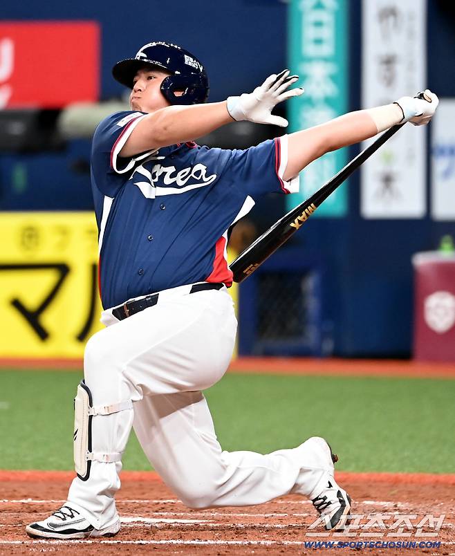 전쟁같았던 대만전, 307억 노시환만 못 봤다...세리머니 창작 이후, 자취를 감췄다