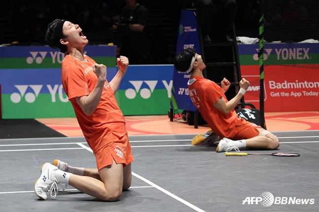 '안세영도 못했는데' 남복 최강 서승재-김원호가 해냈다, 전영오픈 2연패 '韓 배드민턴 40년 만의 대업'