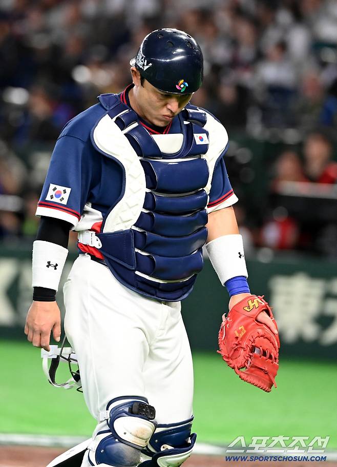 박동원 치명적 고질, WBC에서도 폭탄됐다...소토 스위밍 슬라이딩에, 속수무책 당했다