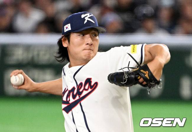 157km 던지면 뭐하나, '볼볼볼볼볼볼볼볼' 곽빈, 볼넷-밀어내기 볼넷-밀어내기 볼넷이라니 [WBC]