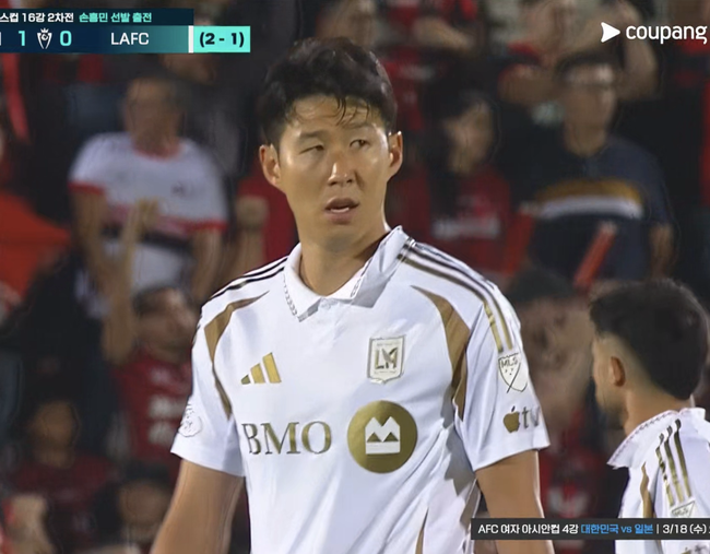 ‘시작 4분만 실점’ 손흥민도 좌절했다…LAFC 16강 탈락 위기, 합산 1-2로 뒤지며 전반 종료