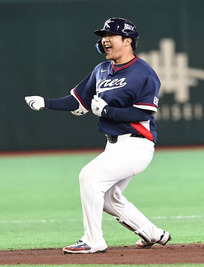 ‘해냈다’ 문보경, 11타점 WBC 타점왕 등극···타티스보다 1경기 덜 뛰고 ‘공동 1위’ OPS 1.464 ‘활활’