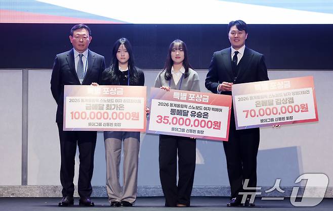 회장님의 특별 보너스…'올림픽 金' 최가온 포상금 총 4억원 받았다