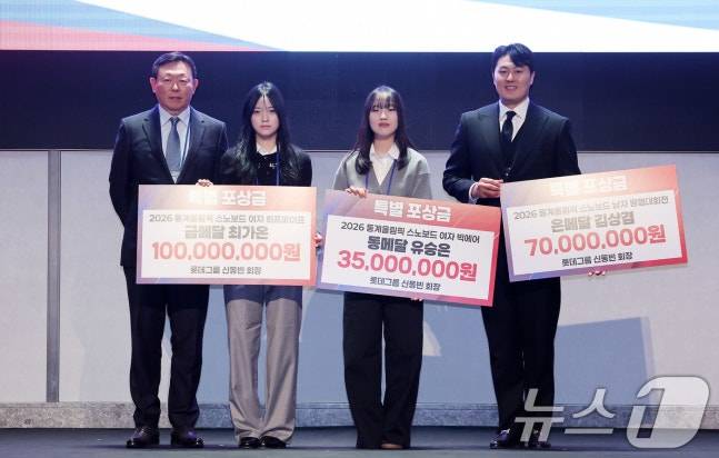 '회장님 지갑 쿨하게 열었다' 최가온, 신동빈 '깜짝 1억 보너스' 더해 총 4억 포상금
