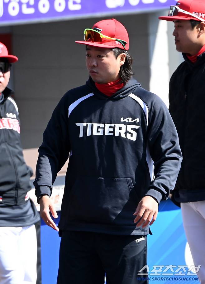 '현진이 형!' 호랑이 된 김범수, '괴물 선배' 앞에 활짝 웃었다[대전 현장]