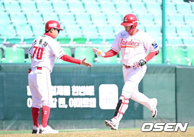 '홈런 홈런 그리고 또 홈런' 2경기 3방 무서운 고명준, 시범경기 홈런 공동 1위다 [오!쎈 인천]