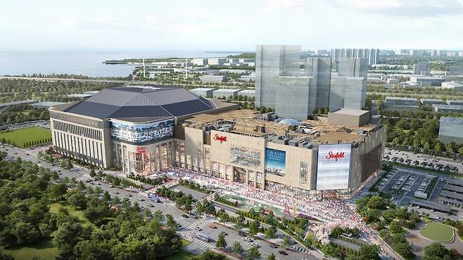 정용진 회장, 스타필드 청라 공사 현장 찾았다…