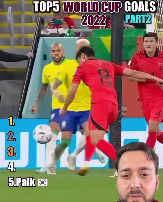 '브라질 찢었다' 백승호, 2022 카타르 WC 최고의 골 5위 선정