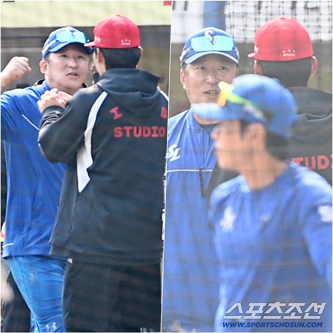 주먹 쥐고 불호령 날리던 최형우, 후배 얼굴 보자 결국 '흐뭇'[대구 현장]