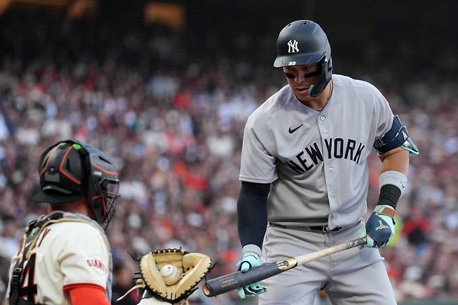 '삼진→삼진→삼진→삼진' 이게 말이 돼?…'5424억 거포' 애런 저지, MLB 최초 불명예 기록 떠안았다