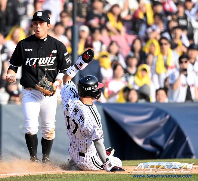 우승팀이 맹추격에도 7-11 개막전 대패라니. 2023년에도 KT에 6-11패배→우승. 평행이론?[잠실 현장]