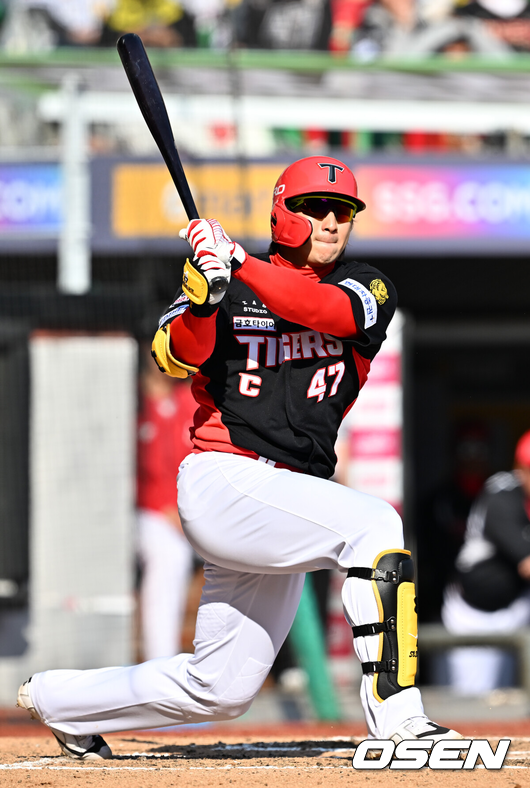 지명타자가 숙명인가, 팀 1호 타점에 홈런 폭발...150억 해결사 건강한 출발, 최형우 빈자리 메운다