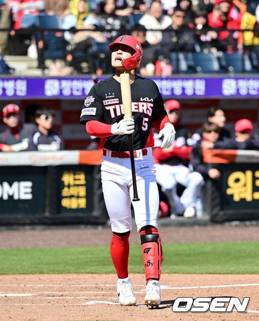 김도영은 헛스윙 2번에도 난리인데...양의지는 볼넷 없이 14타수 무안타 어쩌나