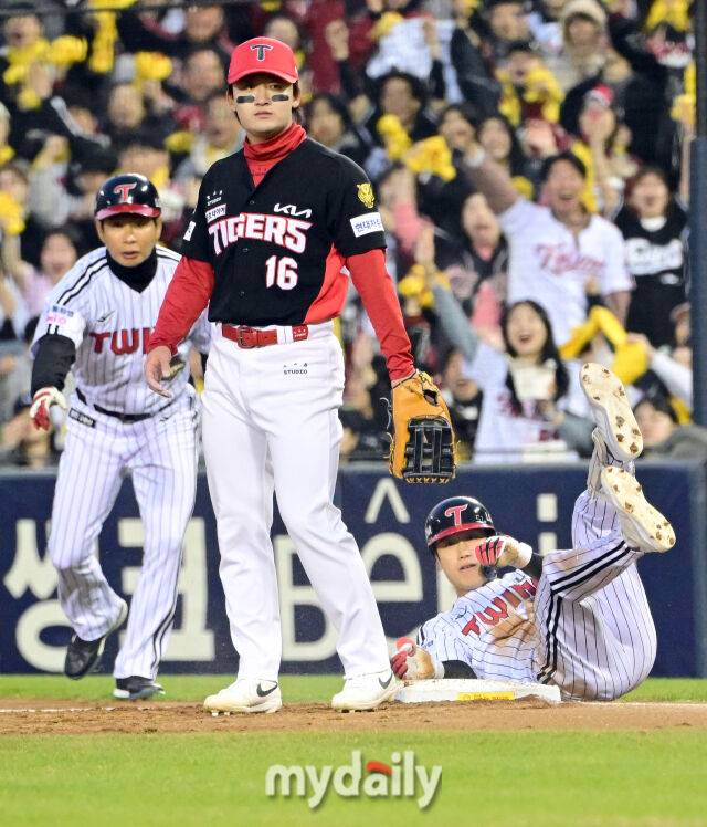 “정신차리고 똑바로 해라” 김도영 당황시킨 구본혁 1회 기습번트에 송승기 5회 퀵후크까지…LG 4월 KS? 독한야구로 1승[MD잠실]