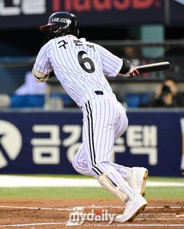 “정신차리고 똑바로 해라” 김도영 당황시킨 구본혁 1회 기습번트에 송승기 5회 퀵후크까지…LG 4월 KS? 독한야구로 1승[MD잠실]