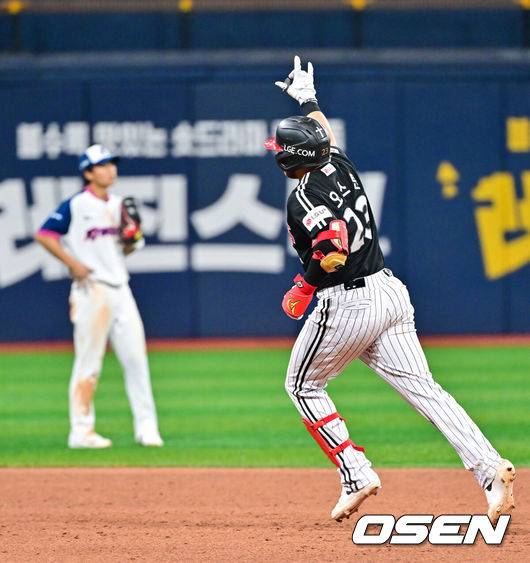 ”미국이면 빈볼 맞았을거다” 4안타 2홈런 맹활약 오스틴, 왜 9회 빠던을 했을까 [오!쎈 고척]