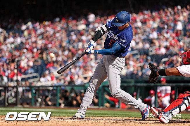 이틀 동안 무려 14안타 15타점이라니…'오타니-터커-베츠-프리먼' 다저스 최강 타선 23득점, 워싱턴 마운드 폭격하다