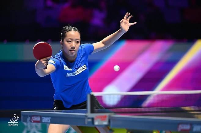 탁구 신유빈, 월드컵서 '한국 천적' 왕만위에 막혀 결승행 좌절