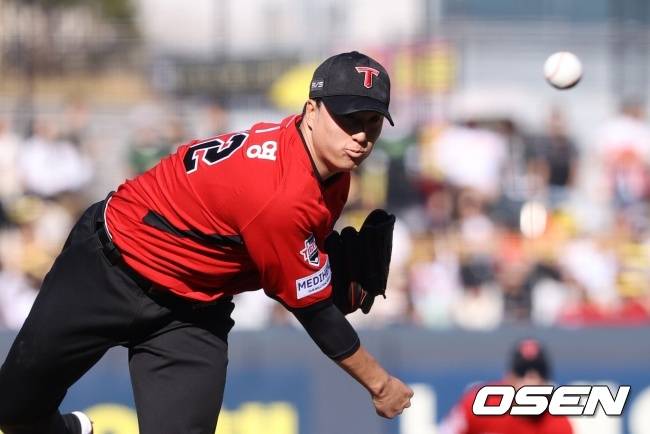 146km 던져도 헛스윙, 투지 넘친 ALL 직구...개막전 블론 씻어낸 첫 세이브 정해영