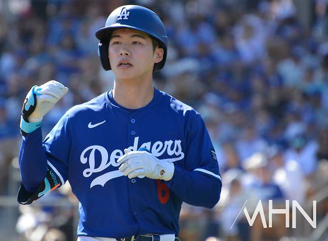 김혜성, 첫 타석부터 타구속도 167km '쾅'…토론토 '슈어저' 상대, 안타는 아직