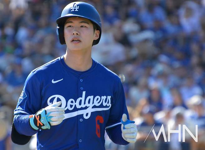 김혜성, 빅리그 시즌 첫 안타 터졌다...토론토 상대로 내야안타 '쾅'