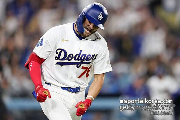 '첫 경기 홈런→21타수 1안타' 김혜성 밀어냈던 유망주 다시 부진 빠졌다…베츠 돌아오면 마이너로 밀려날까