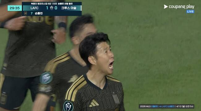 [ccc.review] ‘손흥민 울분 폭발 첫 필드골’ LAFC, 크루스 아술전 3-0 완승…‘4강행 한 발’