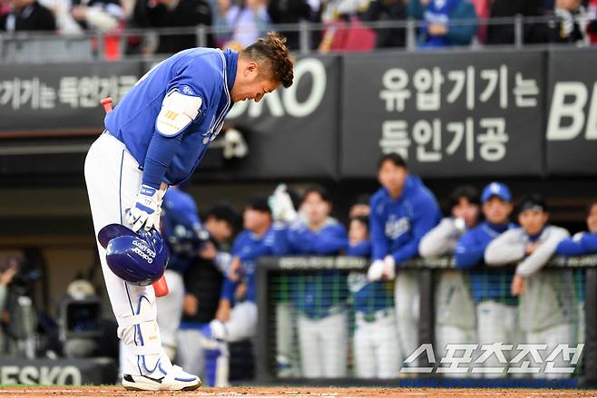 '그동안 감사했습니다' 삼성 유니폼 입고 광주 찾은 최형우, 광주 팬들 향해 진심 담긴 인사