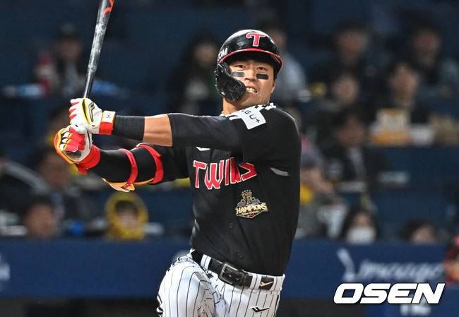 LG 트레이드 복덩이, 4할 맹타에 250일 만에 홈런까지…극적인 동점포 “지환이 형 조언 덕분이에요”