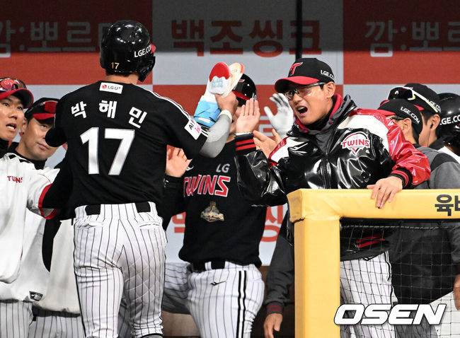 이래서 우승팀은 다르다, 왜 LG 선수들 보고 깜짝 놀랐을까…“예전에 해민이는 땅볼 치면 1루 베이스도 안 밟았는데”