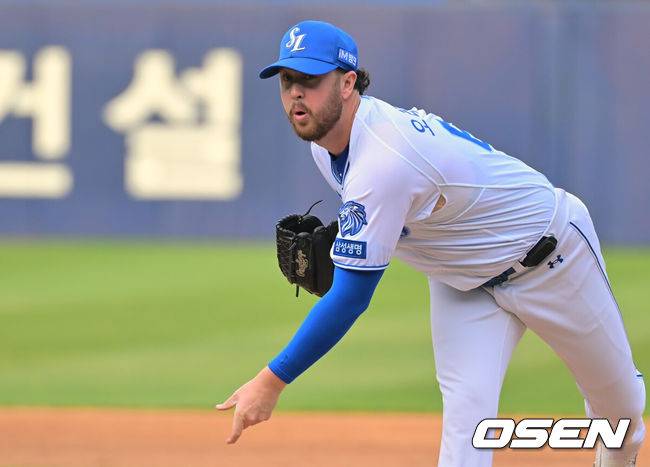 지키는 야구에 가려진 ‘3이닝 7사사구 4실점’…오러클린 향한 믿음은 언제까지 [오!쎈 대구]