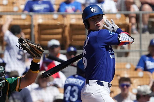 '만능 플레이어' 김혜성 또 날았다! LAD 감독의 무한 신뢰…'그냥 쳐봐' 좌완상대로도 교체 無→1안타 1도루 1볼넷