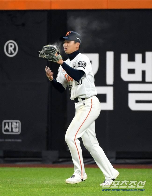 정해영, 전상현 없는데 성영탁, 김범수도 쉬는 날이었다...한화 이원석이 그 타구를 잡았더라면 [대전 현장]