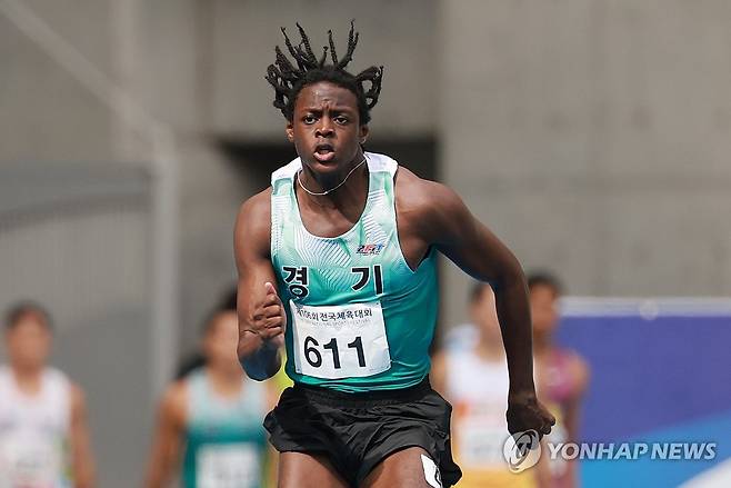 육상 비웨사, 남자 100m 10초13…선수 기준 역대 2위 기록