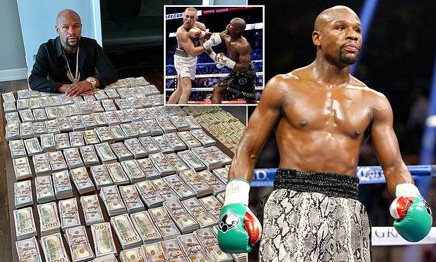 '1조 4855억' 다 어디 갔어? '머니' 무패 전설 복서, 돈다발 다 가짜였나...