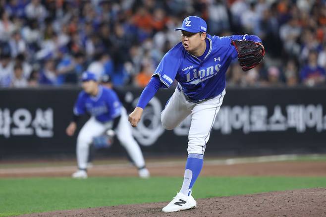 삼성, 6-5로 한화 꺾고 단독 2위 도약…김서현, 사사구 7개 '와르르'