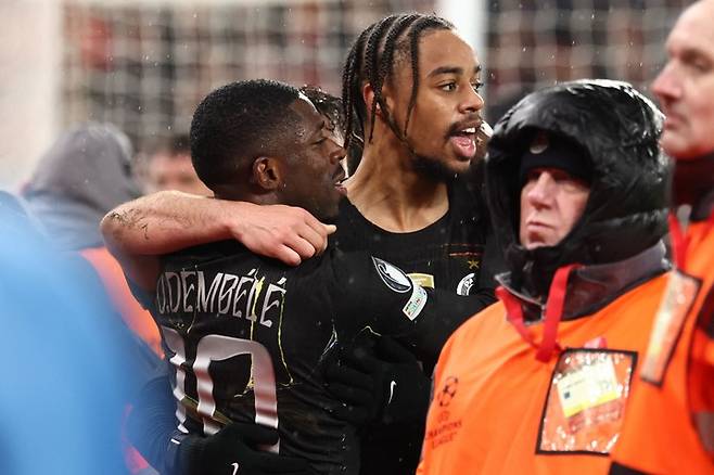 안필드의 기적은 없었다...'이강인 결장' PSG, 뎀벨레 멀티골→리버풀 2-0 완파...합산 4-0으로 2년 연속 4강 진출