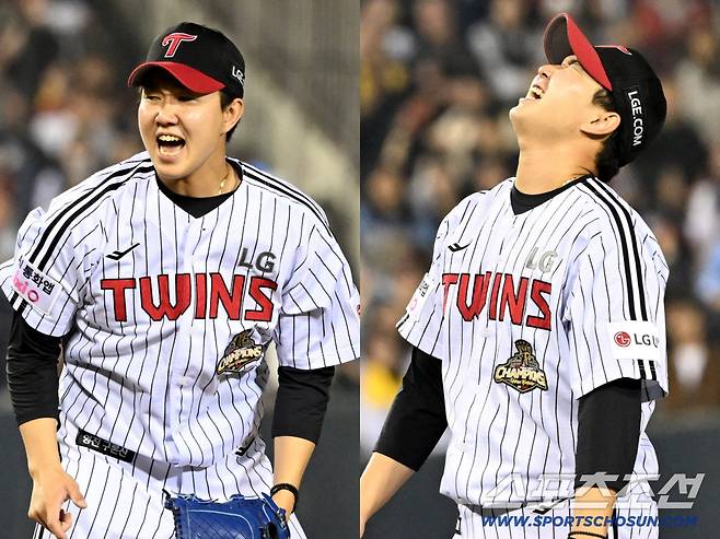 '도망 안 갔다, 한복판 꽂았다' 9회 2사 1,3루 유강남 얼린 유영찬 배짱...8연속 세이브 [잠실 현장]