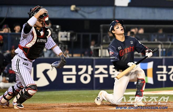 '도망 안 갔다, 한복판 꽂았다' 9회 2사 1,3루 유강남 얼린 유영찬 배짱...8연속 세이브 [잠실 현장]