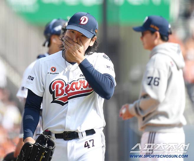 세상에 156km짜리 실투도 있나...곽빈 통한의 피안타 재구성, 와 야구 어렵다 [인천 현장]