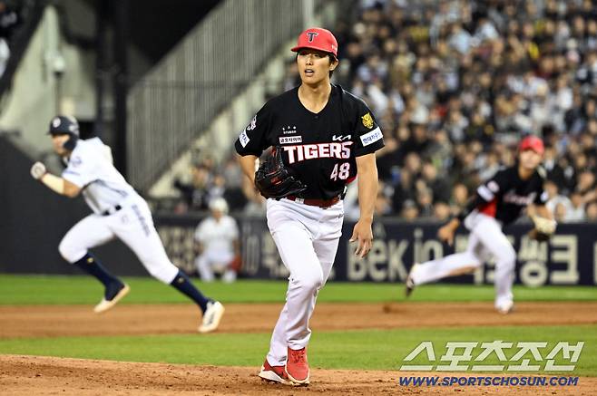 '평균자책점 11점대 투수 맞아?' 156km 강속구, 이의리가 완전히 달라졌다 [잠실 현장]
