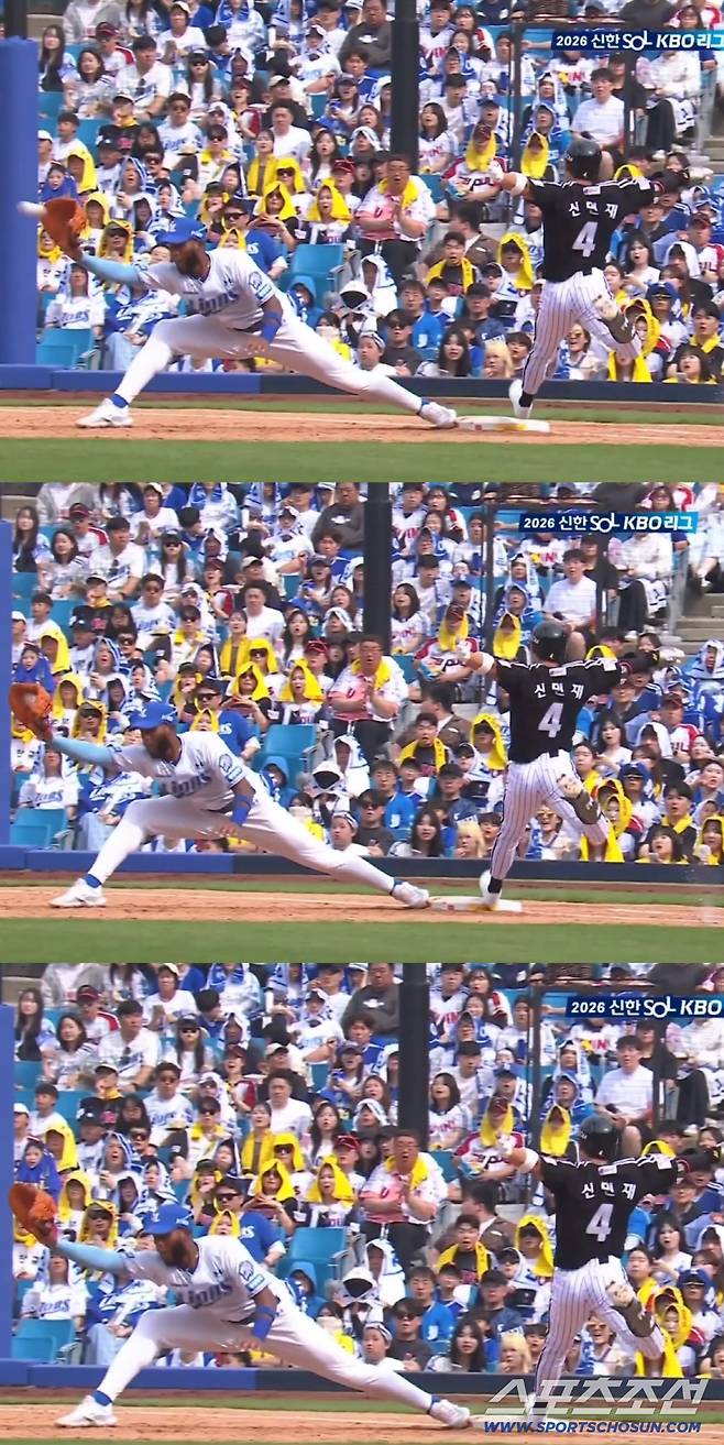 '살다 살다 별일을 다...' 5회 신민재 내야땅볼 비디오 판독 했다면. LG의 운수 나쁜 날[대구 현장]