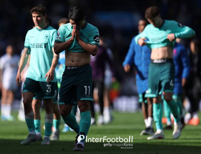 황희찬 결국 눈물 흘렸다...울버햄튼 강등 확률 사실상 100%, 박지성 이후 첫 PL 코리안리거 전멸 위기