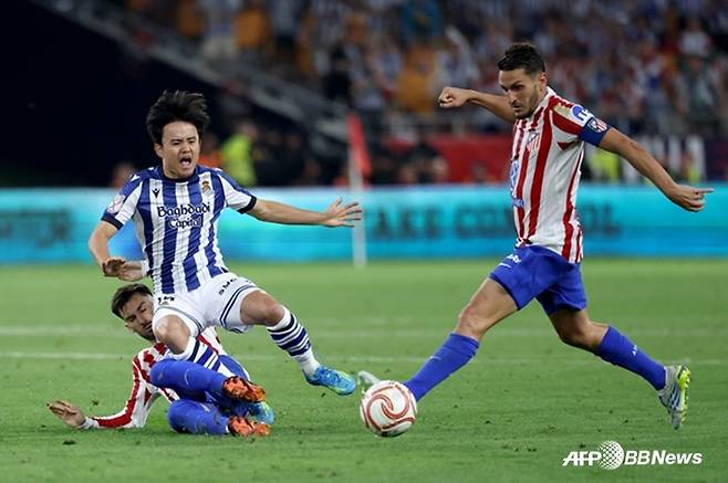 '강인아 나도 해냈어' 日 쿠보, 드디어 프로 첫 우승 '감격'... 소시에다드, ATM 꺾고 국왕컵 제패