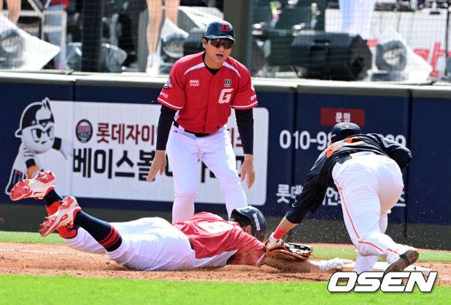 의욕 과다였나 기본 망각인가…'캡틴'의 이틀 연속 주루사, 롯데 3연패 자멸 버튼 눌렀다 [오!쎈 부산]