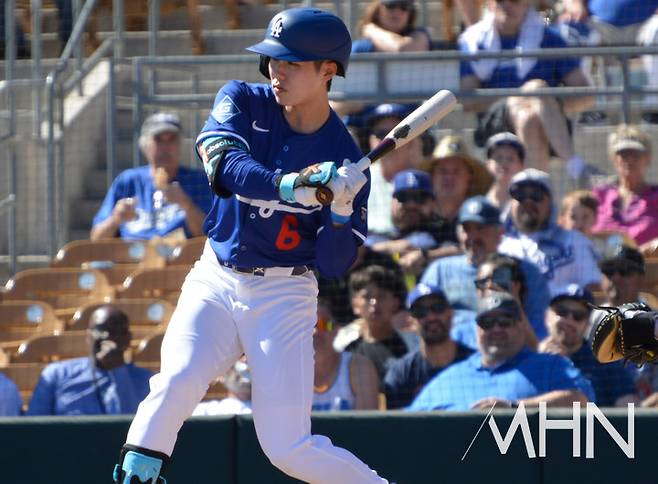 '선발복귀' 김혜성, 시즌 2호 '2루타' 쾅…첫 타석부터 '안타+득점', 존재감 뿜뿜