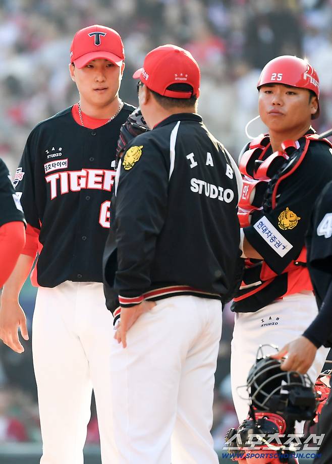 '콜업 신호?' KIA 일단 1군 불펜 비웠는데…2군 셋업맨 등판 정해영 동점 허용, 머쓱한 승리투수