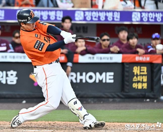 4번 타자 노시환, 또 5타수 1안타→2군 최종 점검 '글쎄', 21일 잠실 합류…한화 퓨처스팀도 5-7 패